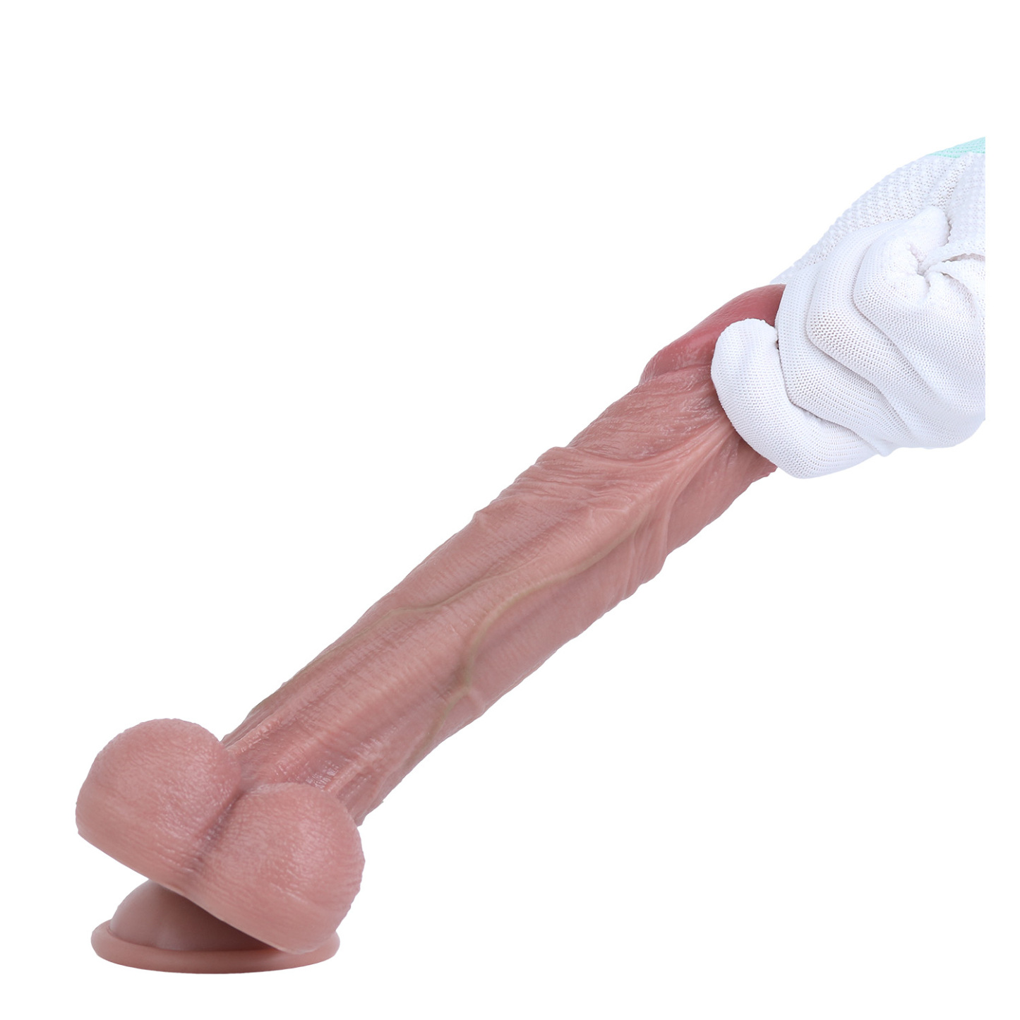 Chris 5.5"x2.3" Medical Grade Silicone Realistic Squirting Dildo, Dual Density Sliding Skin