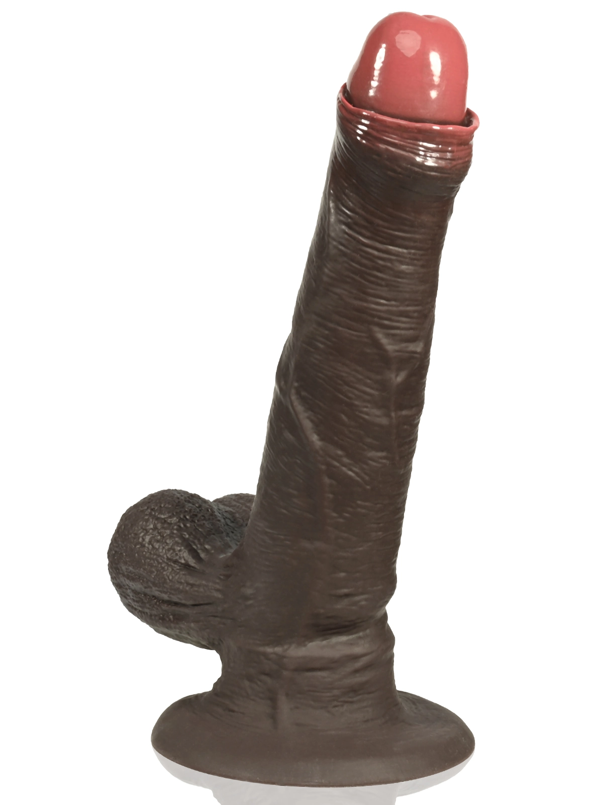 Adrian 7.2" x 1.6" Realistic Black Dildo With Movable Balls