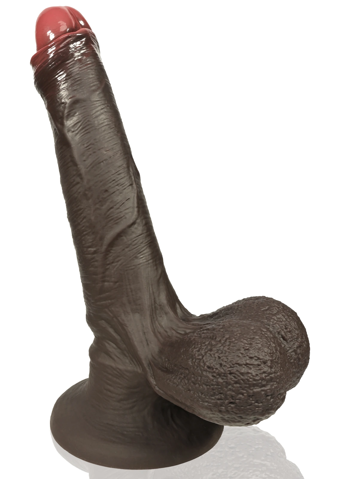 Adrian 7.2" x 1.6" Realistic Black Dildo With Movable Balls