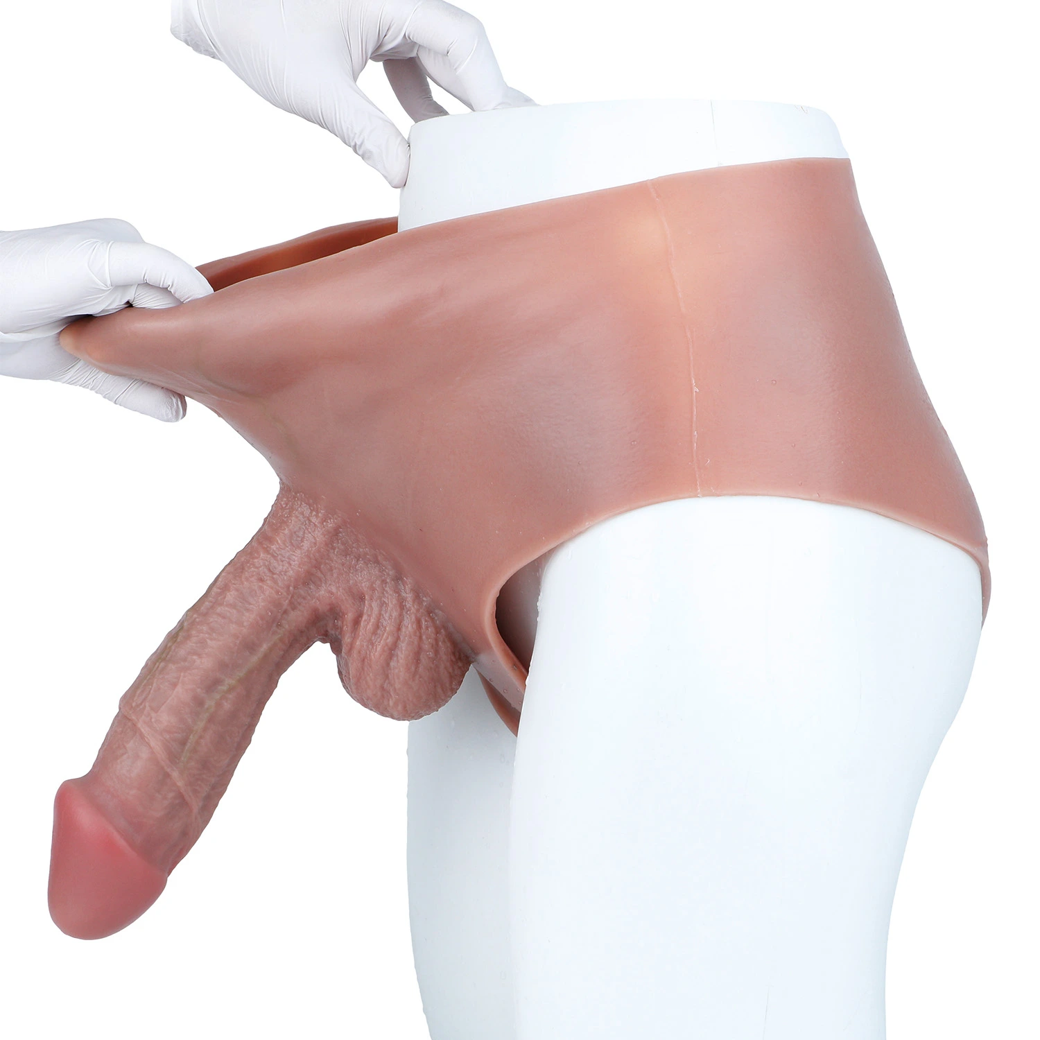 Bily 8.2"x2.2" Wearable Squirting Dildo with Sliding Skin – Realistic Silicone