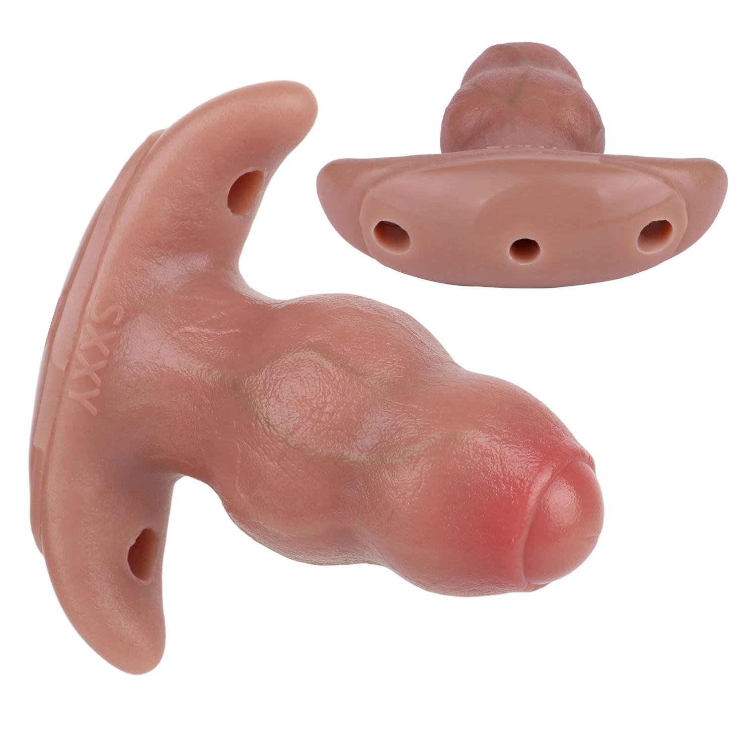 Brock Realistic Silicone Anal Dildo with Strap, Waterproof Vibrating Anal Plug