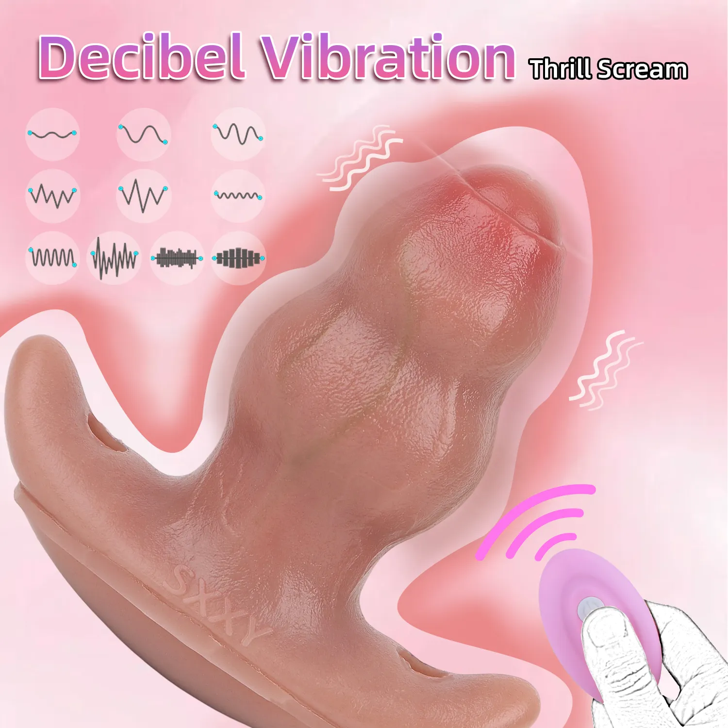 Brock Realistic Silicone Anal Dildo with Strap, Waterproof Vibrating Anal Plug