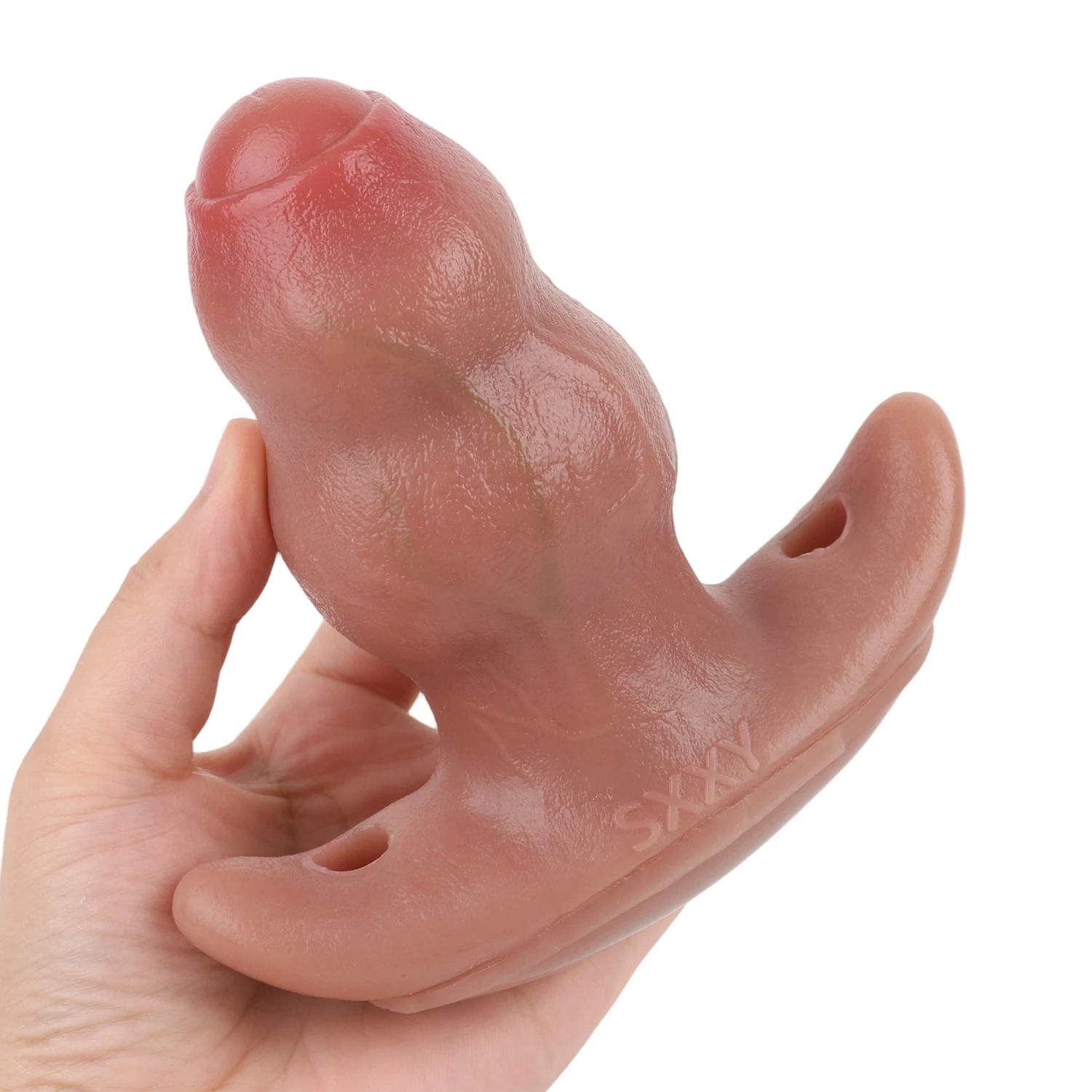Brock Realistic Silicone Anal Dildo with Strap, Waterproof Vibrating Anal Plug