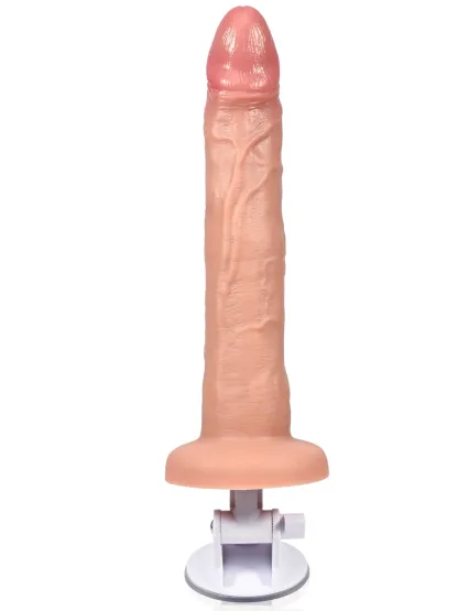 Smith 8.1"x1.6" Realistic Thrusting Flesh Dildo With Curved Glans 
