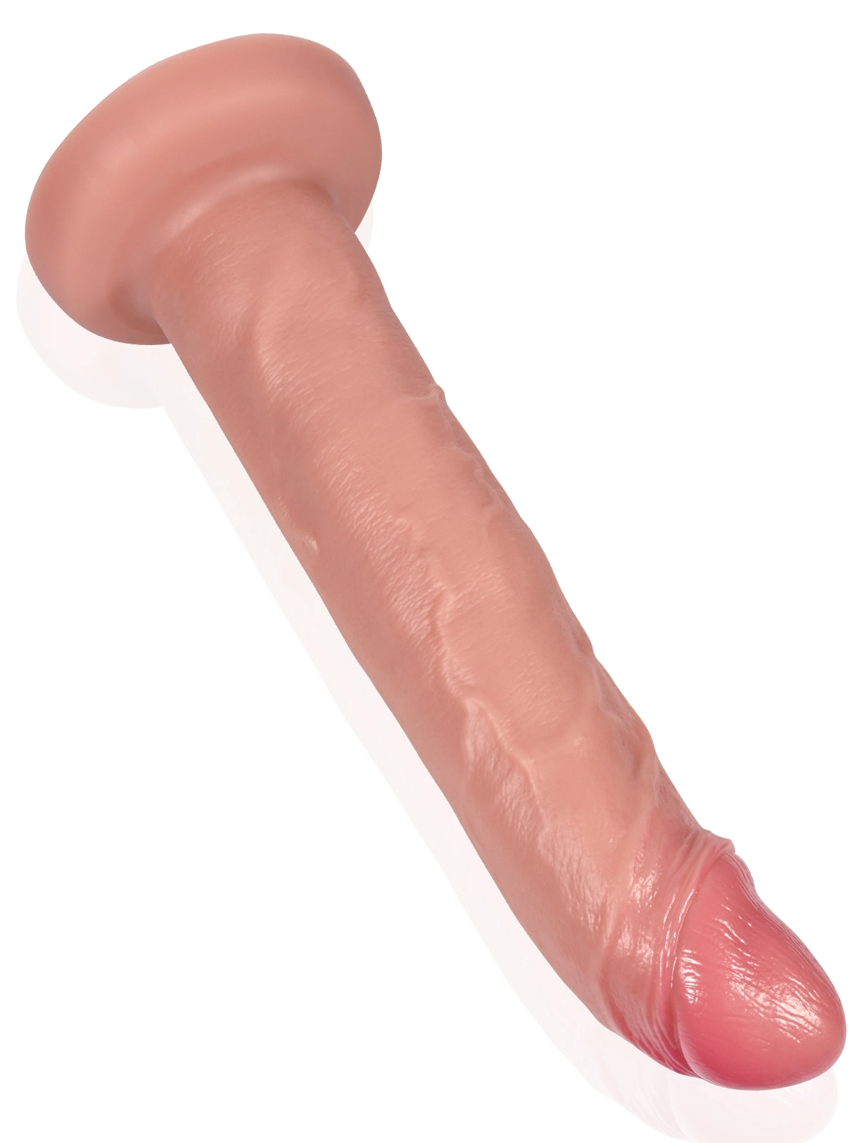 Smith 8.1"x1.6" Realistic Thrusting Flesh Dildo With Curved Glans 