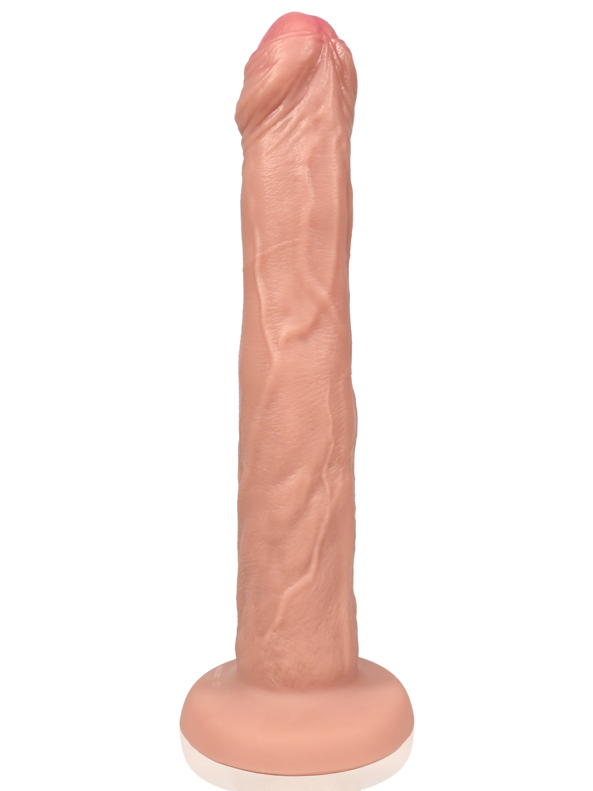 Malik 8.5"x1.5" Flesh Thin Foreskin-Covered Thrusting Realistic Dildo