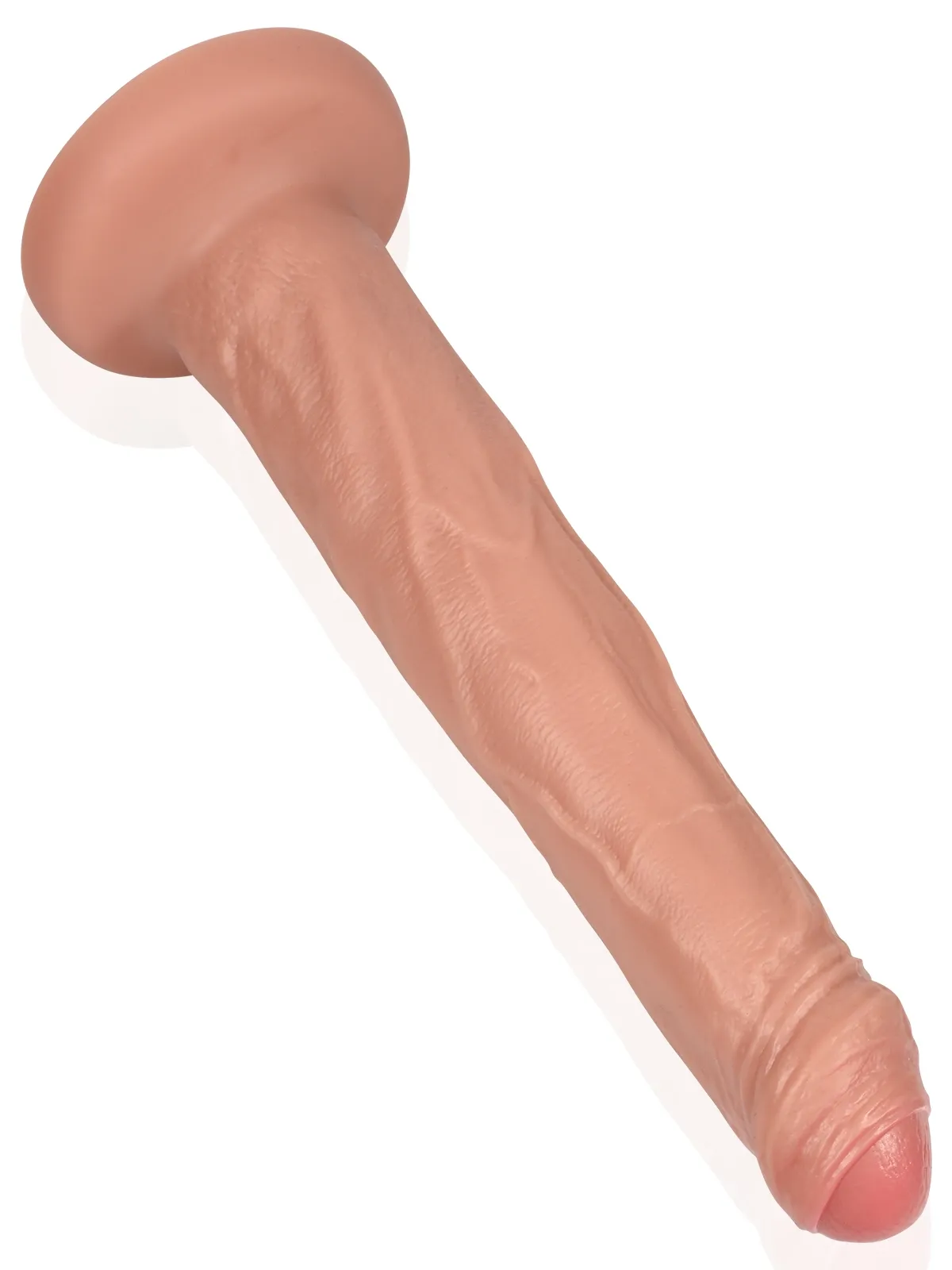Malik 8.5"x1.5" Flesh Thin Foreskin-Covered Thrusting Realistic Dildo
