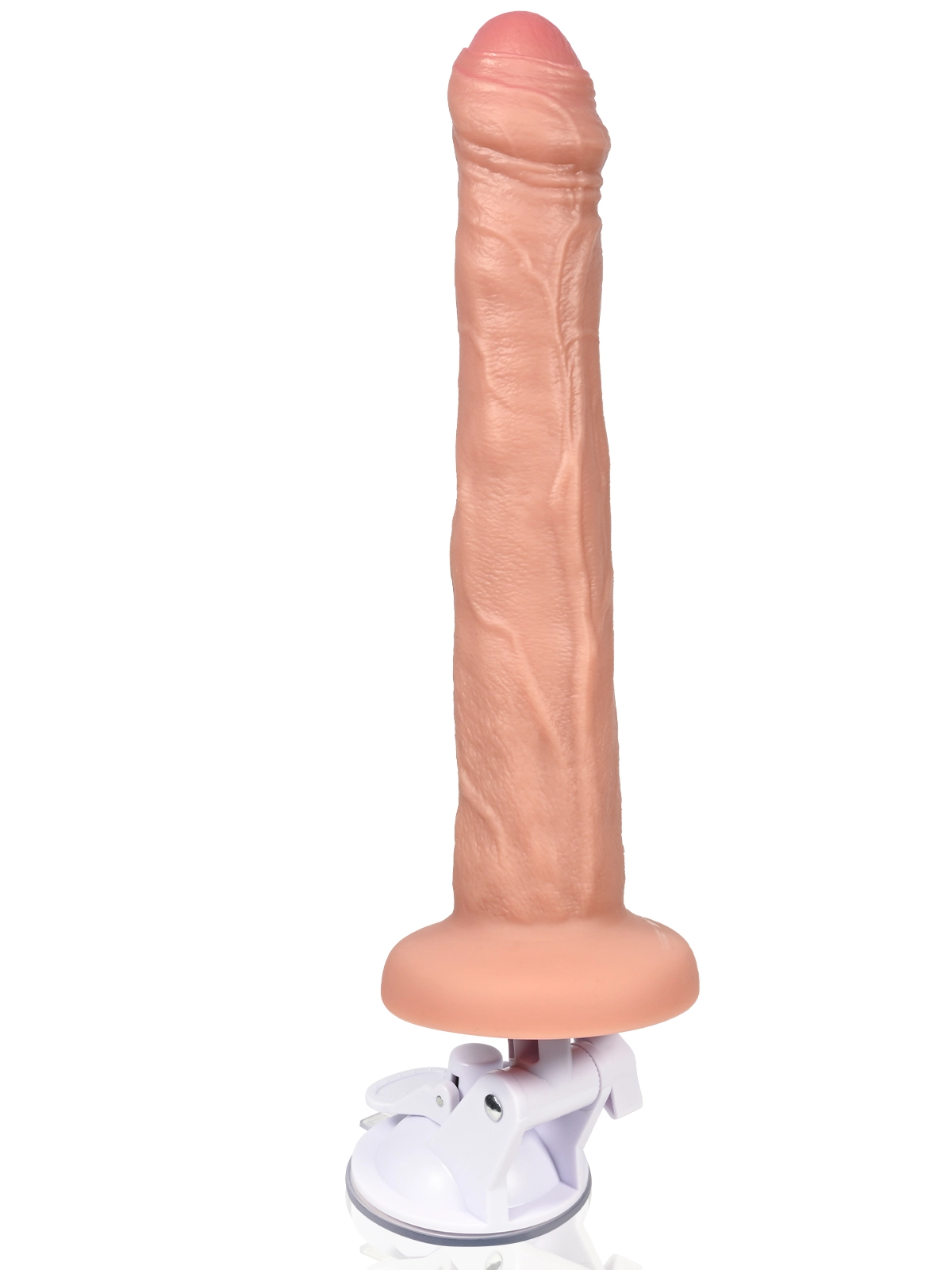 Malik 8.5"x1.5" Flesh Thin Foreskin-Covered Thrusting Realistic Dildo