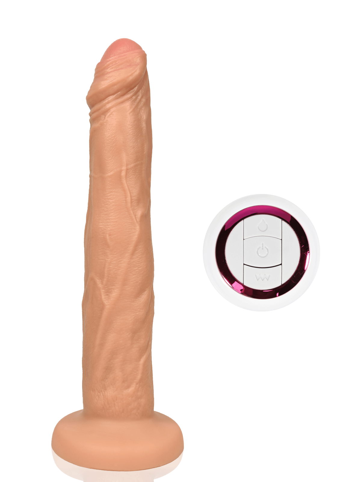 Malik 8.5"x1.5" Flesh Thin Foreskin-Covered Thrusting Realistic Dildo