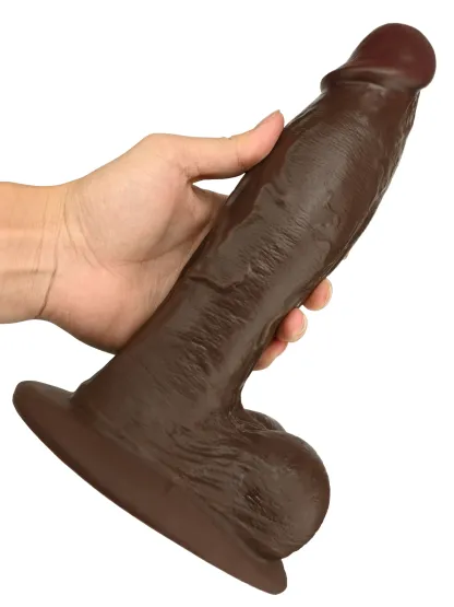 Elias 10" x 2.5"  Black Fat Realistic Dildos with Suction Cup