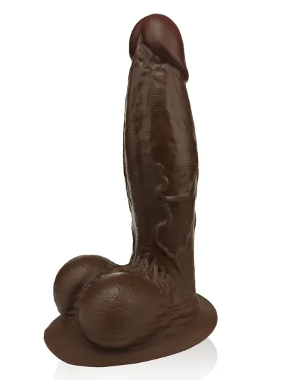 Elias 10" x 2.5"  Black Fat Realistic Dildos with Suction Cup