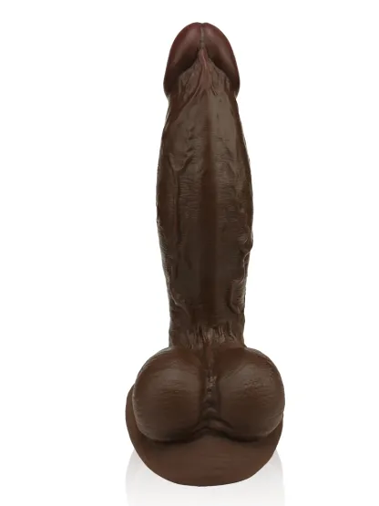 Elias 10" x 2.5"  Black Fat Realistic Dildos with Suction Cup