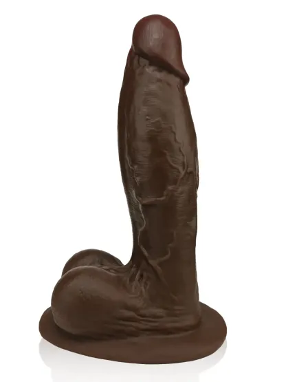 Elias 10" x 2.5"  Black Fat Realistic Dildos with Suction Cup