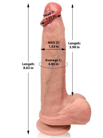 Gabriel  6 inch  Flesh-Tone Realistic Big Glans Dildo 