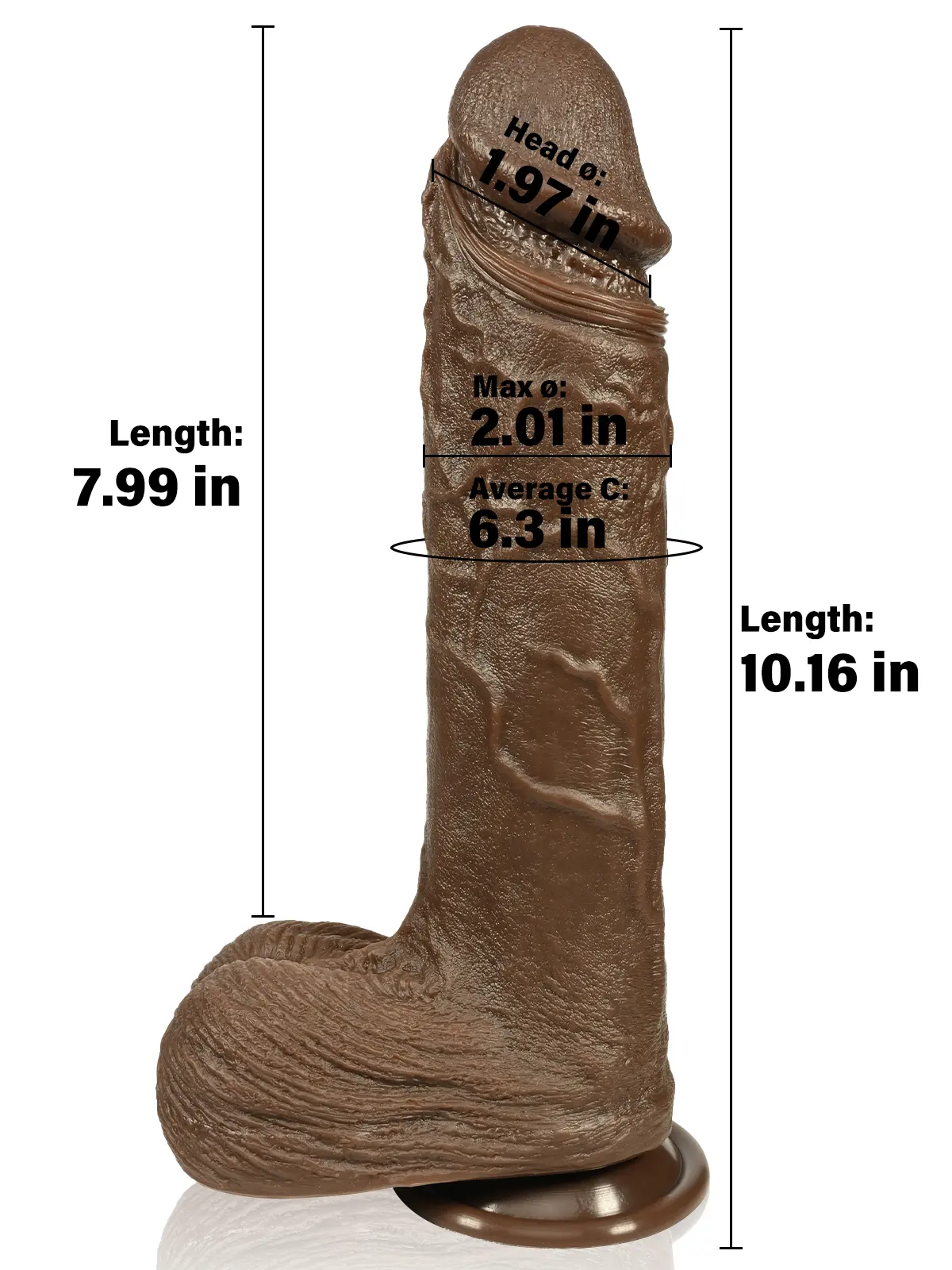 Garry 8"x2"  Black Dildo With 7 Modes Thrusting & 3 Modes Vibrating