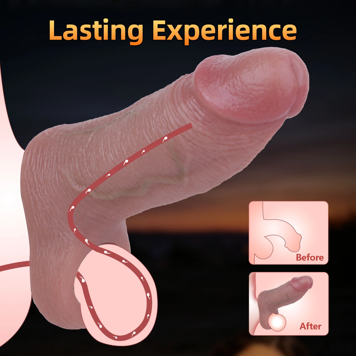 Garry 6.1"x1.9" Ultra Realistic Penis Extender Sleeves
