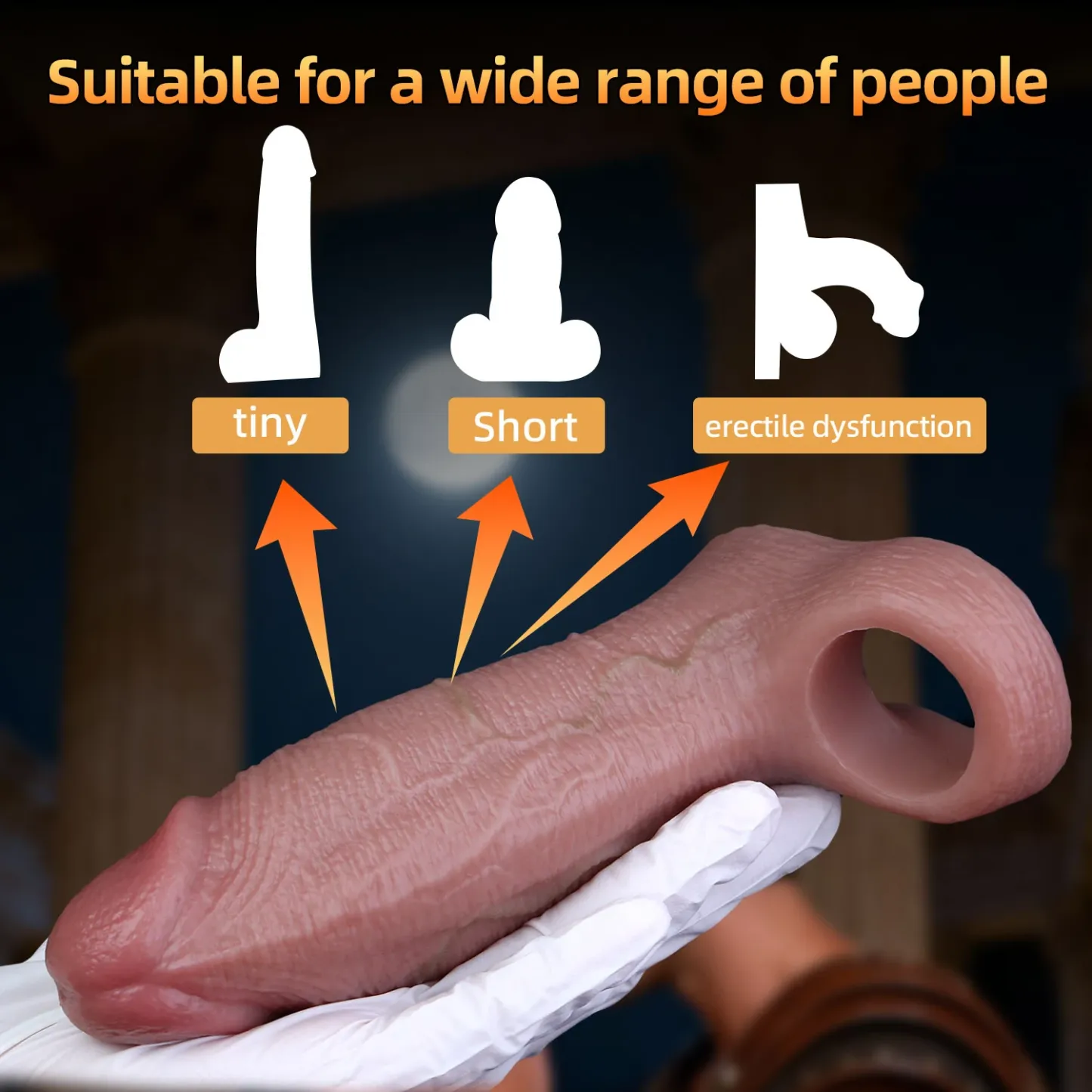 Garry 6.1"x1.9" Ultra Realistic Penis Extender Sleeves