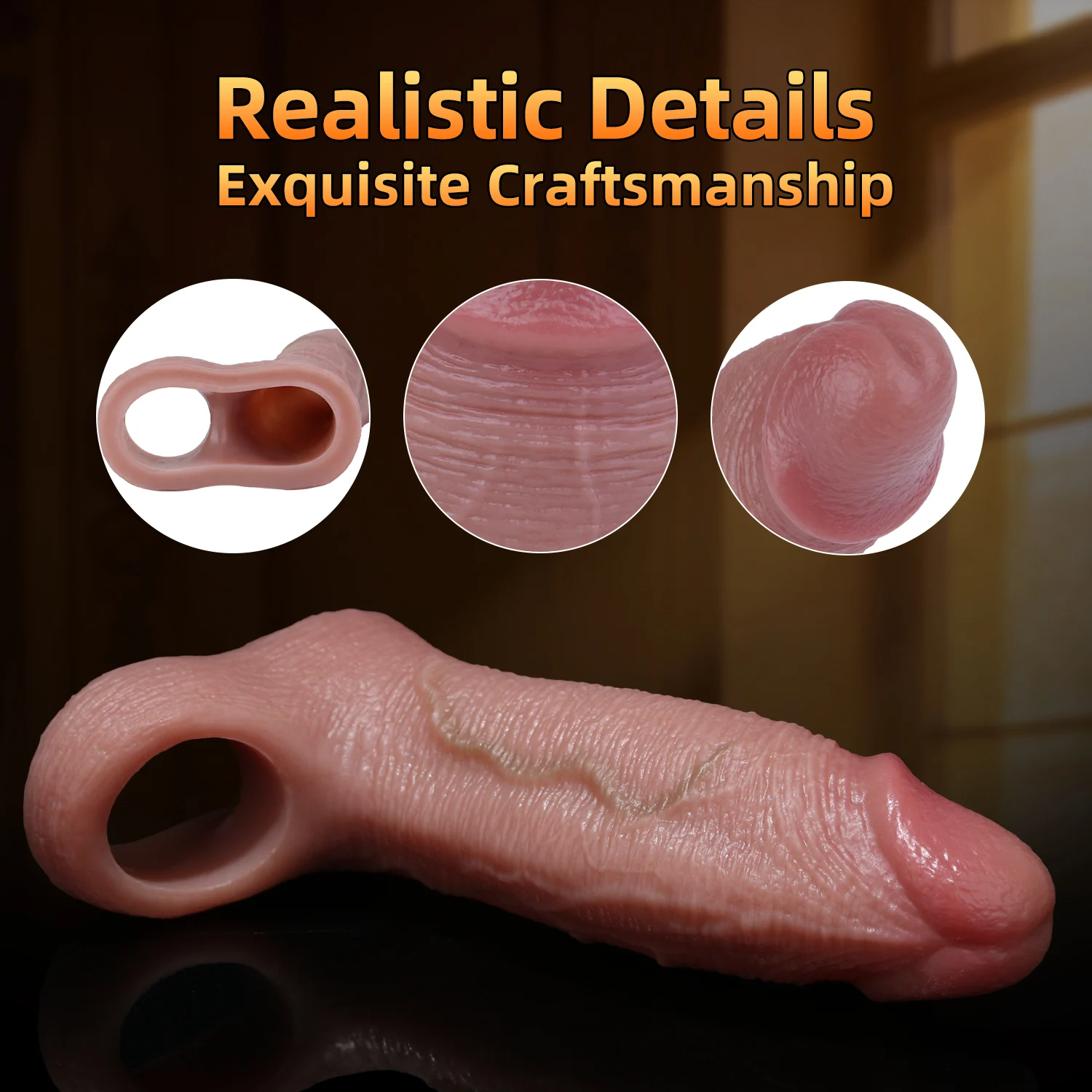 Garry 6.1"x1.9" Ultra Realistic Penis Extender Sleeves