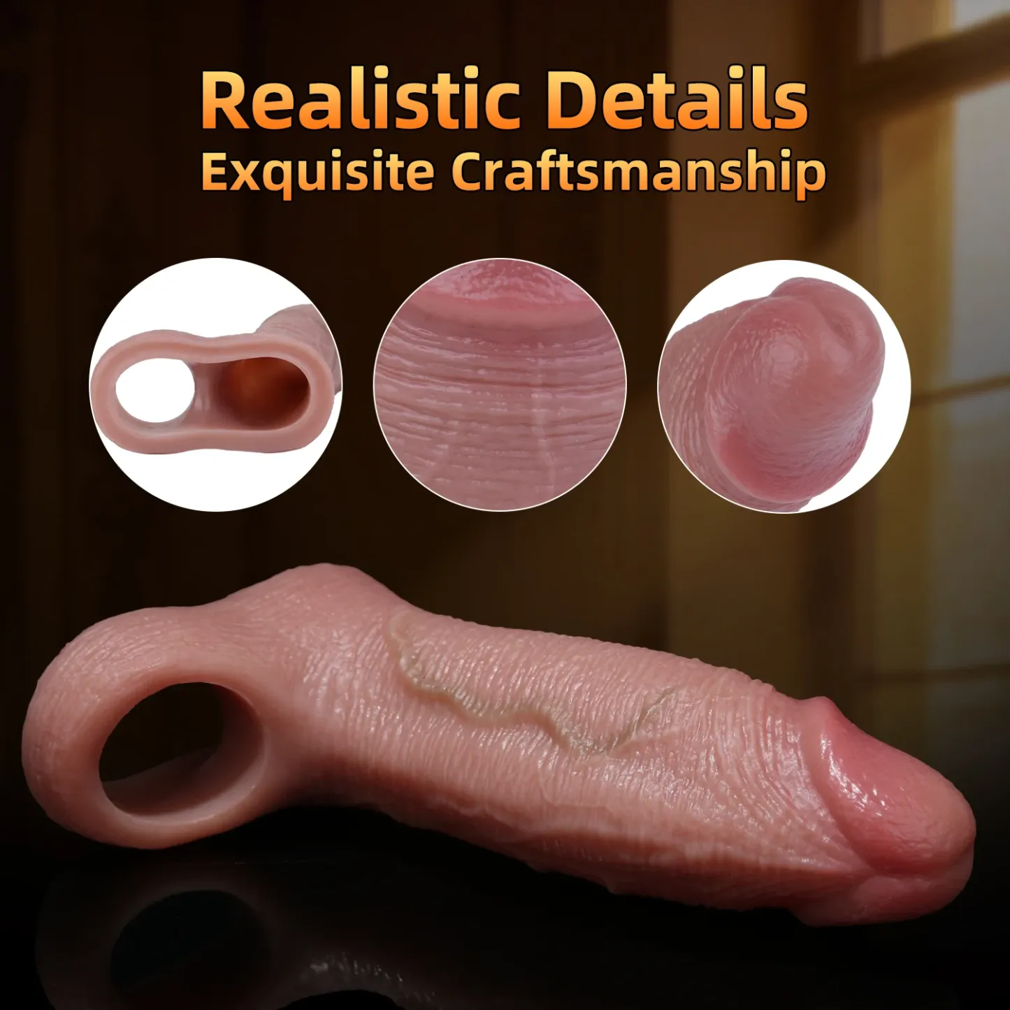 Garry 6.1"x1.9" Ultra Realistic Penis Extender Sleeves