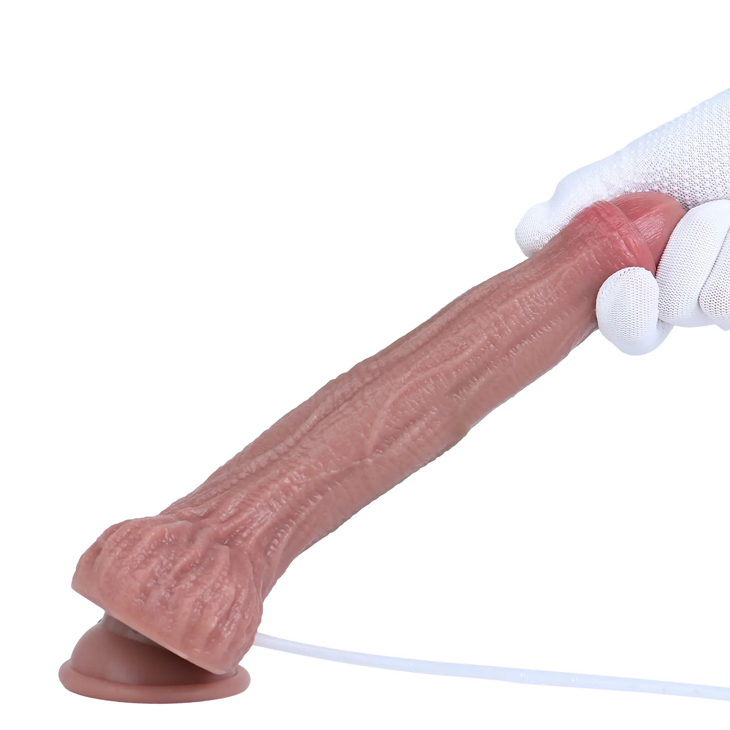 Gus 5.9"x1.8" Skin-Safe Dual Density Squirting Dildo, Realistic Sliding Skin Dildo