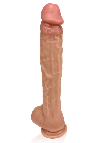 Henry 12.6" x 2.1" Extra Long Realistic Flesh-tone Dildo 