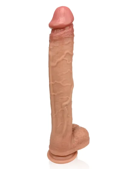 Henry 12.6" x 2.1" Extra Long Realistic Flesh-tone Dildo 