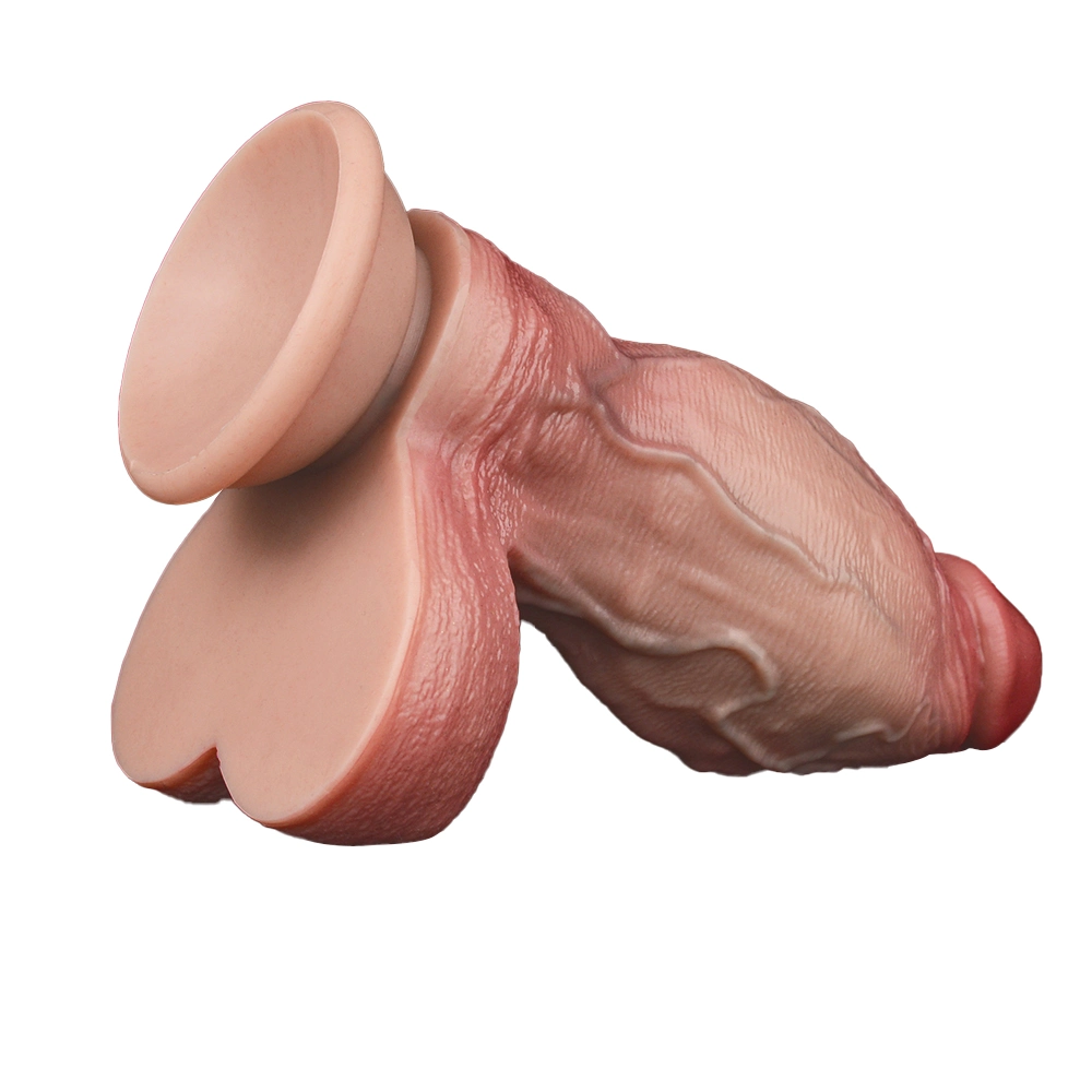 Henry 4.7"x2.2" Realistic Dildo with Sliding Skin, Dual Layer Silicone Suction Cup Toy