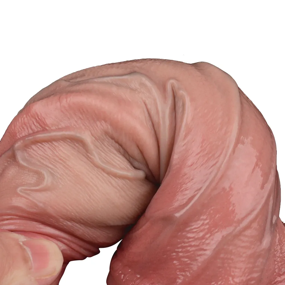 Henry 4.7"x2.2" Realistic Dildo with Sliding Skin, Dual Layer Silicone Suction Cup Toy