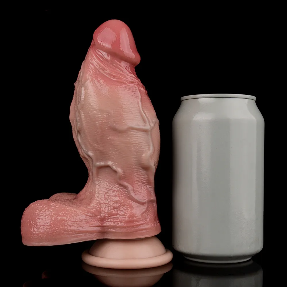 Henry 4.7"x2.2" Realistic Dildo with Sliding Skin, Dual Layer Silicone Suction Cup Toy