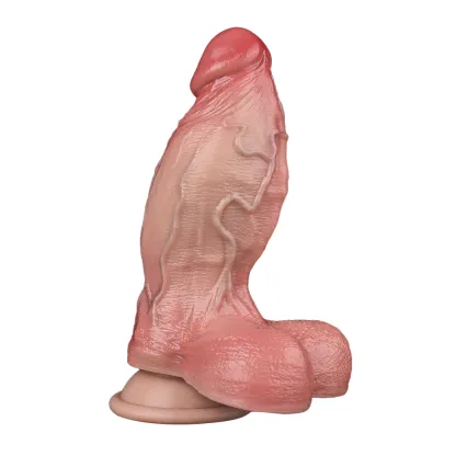 Henry 4.7"x2.2" Realistic Dildo with Sliding Skin, Dual Layer Silicone Suction Cup Toy