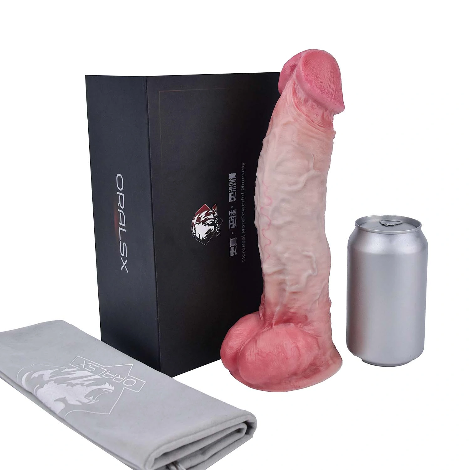 James 10.3"x2.3" Huge Realistic Dildo for Women - Dual Density Silicone with Sliding Skin