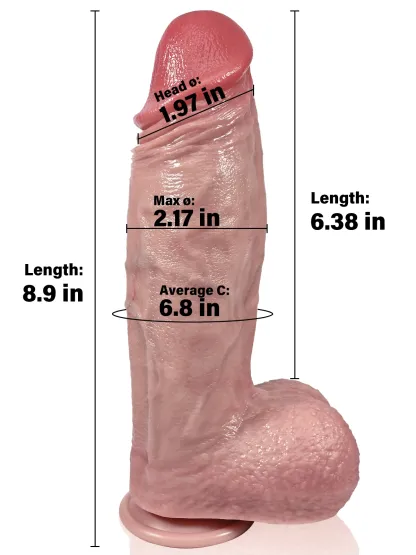Jason 6.4"x2.2" Flesh Fat Realistic Silicone Dildo