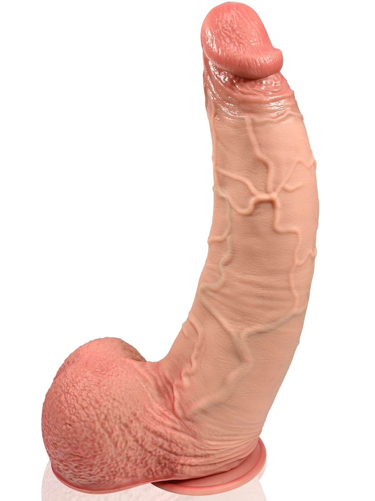 John 16"x3.6" Huge Curved Suction Cup Realistic Dildo