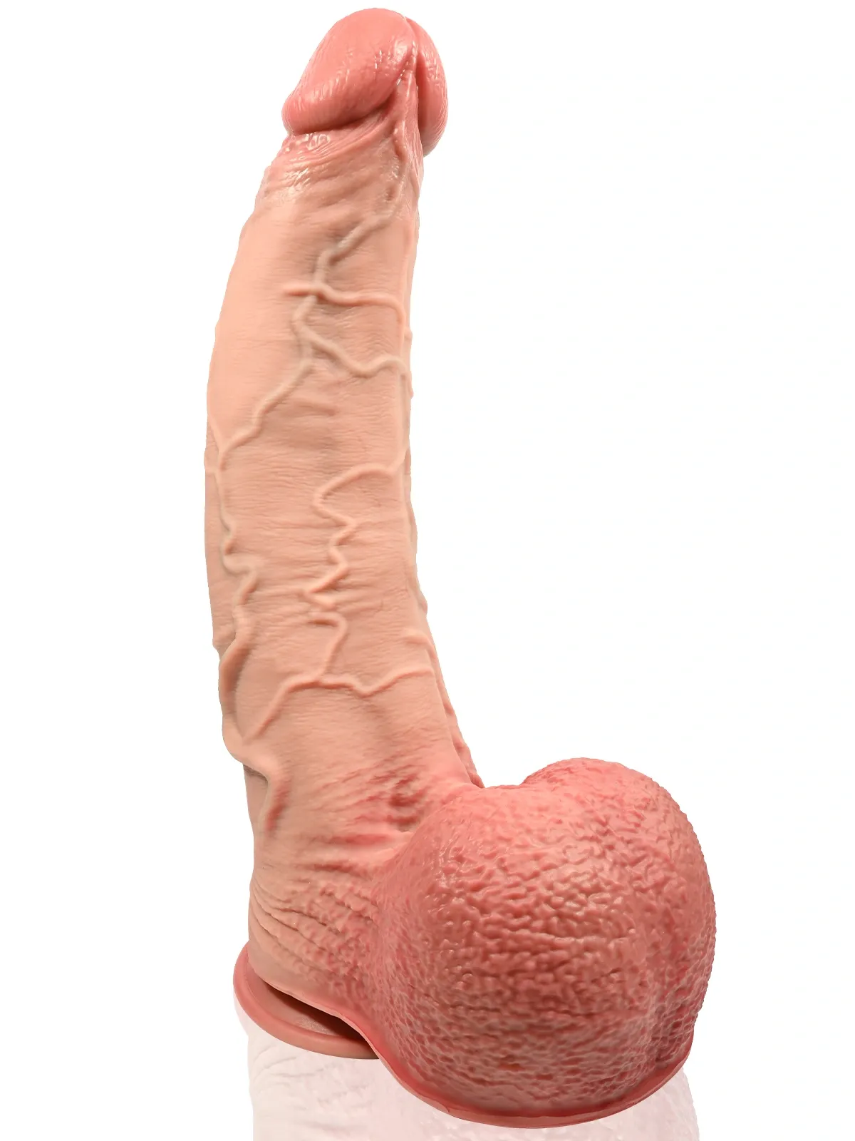 John 16"x3.6" Huge Curved Suction Cup Realistic Dildo