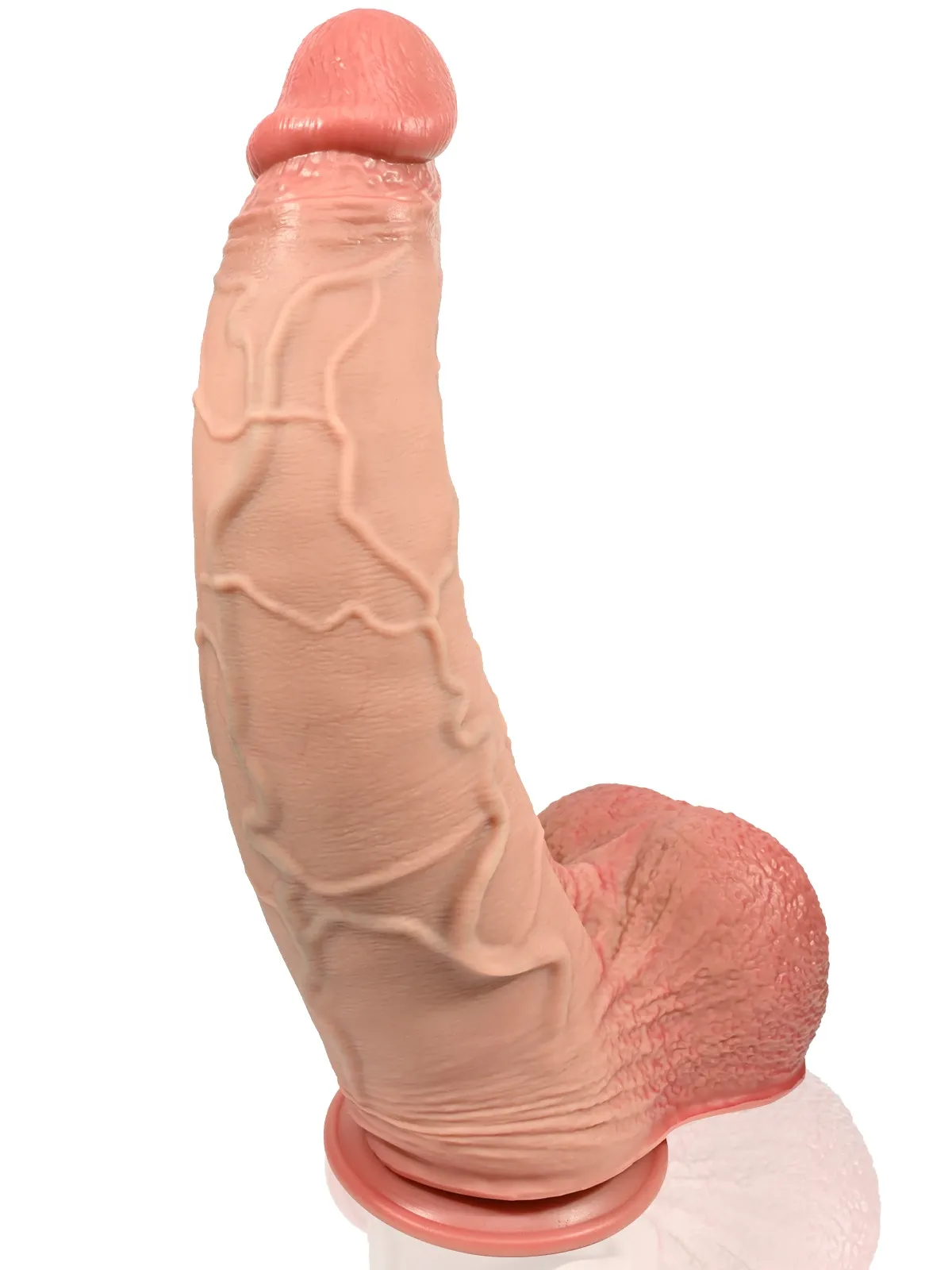 John 16"x3.6" Huge Curved Suction Cup Realistic Dildo