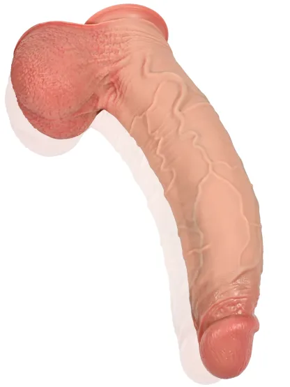 John 16"x3.6" Huge Curved Suction Cup Realistic Dildo