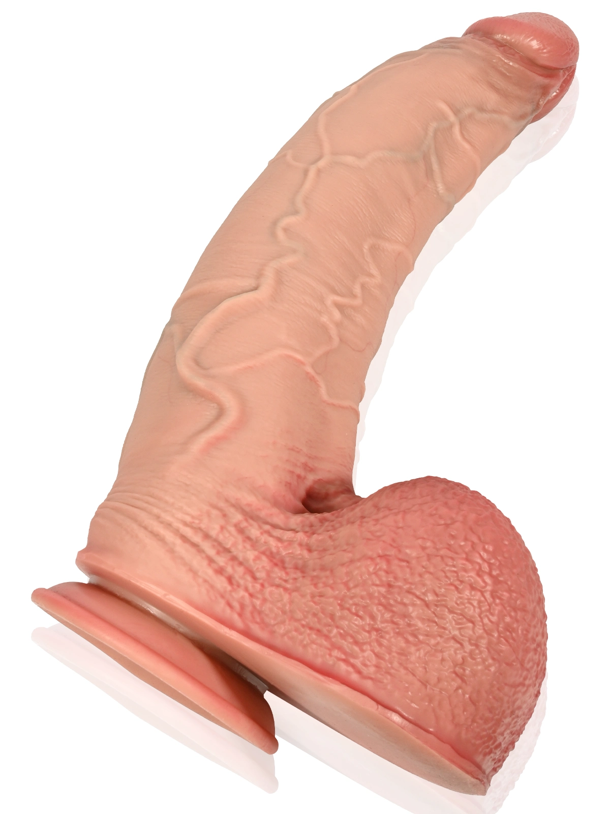 John 16"x3.6" Huge Curved Suction Cup Realistic Dildo