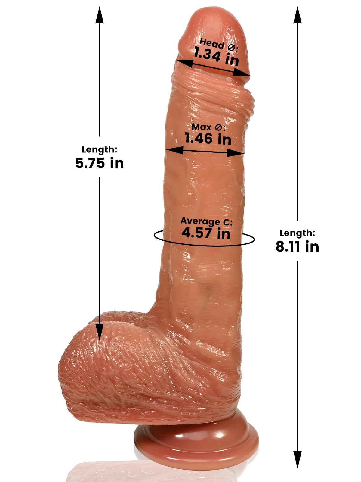 Luke 5.7"x1.3" Small Flesh Realistic Thrusting Dildos