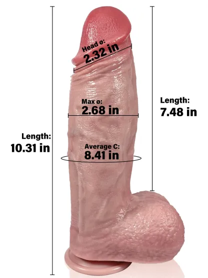 Magnus 7.5"x2.7" Flesh Fat Thick Dildo Realistic