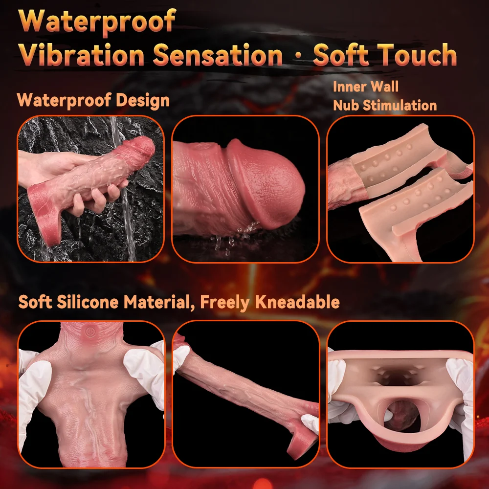 Jax 8.5"×2.2" Realistic Electric Penis Extension | 9 Vibration Modes