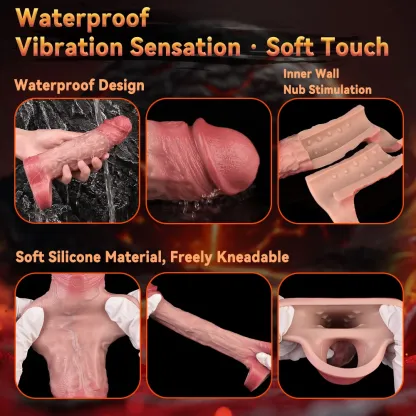 Jax 8.5"×2.2" Realistic Electric Penis Extension | 9 Vibration Modes