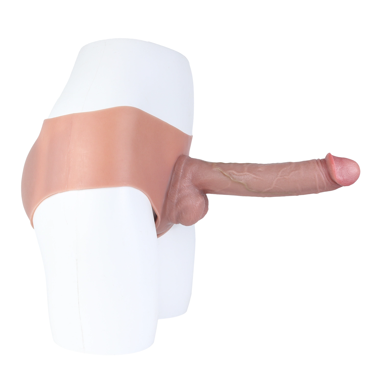 Owen Wearable Realistic Penis Sleeve - Skin-Safe Silicone with 3 Adjustable Plugs for Intimacy