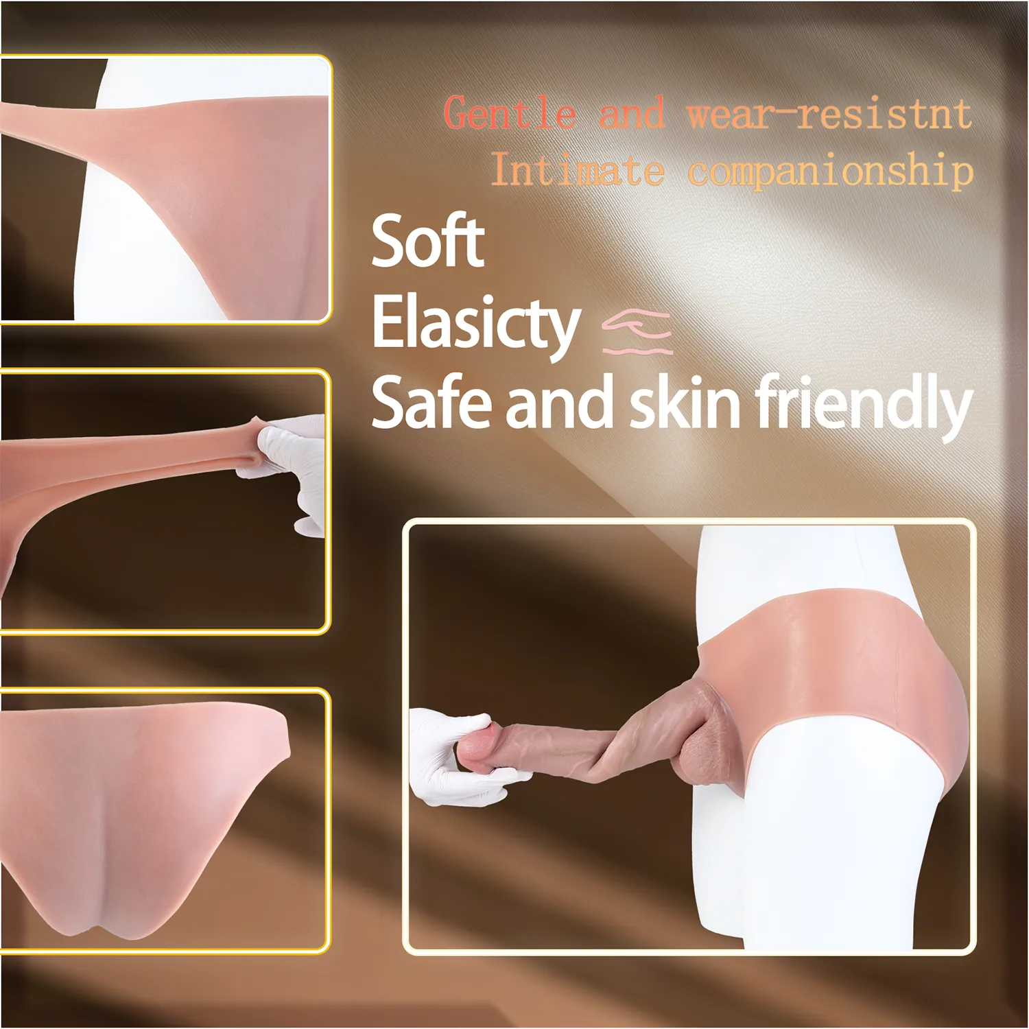 Owen Wearable Realistic Penis Sleeve - Skin-Safe Silicone with 3 Adjustable Plugs for Intimacy