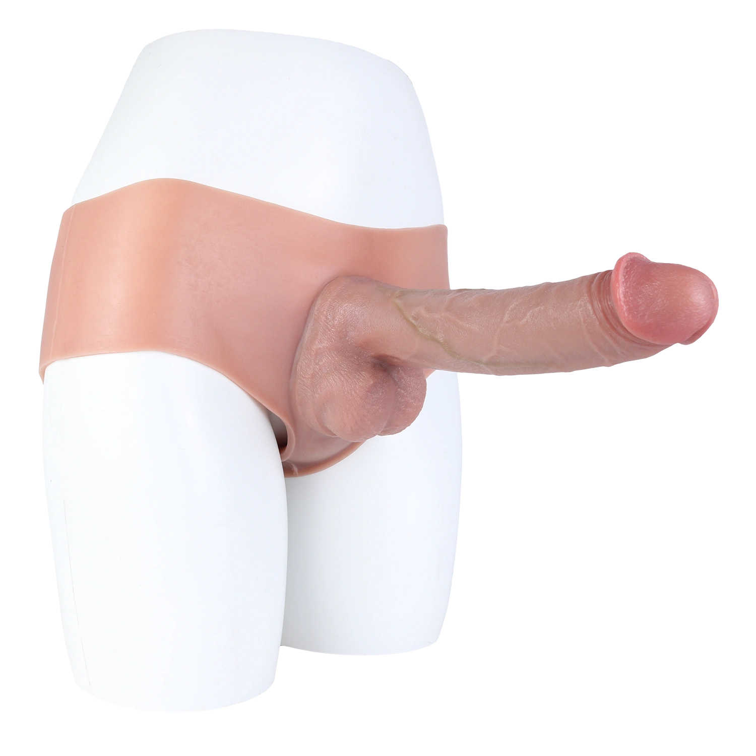 Owen Wearable Realistic Penis Sleeve - Skin-Safe Silicone with 3 Adjustable Plugs for Intimacy