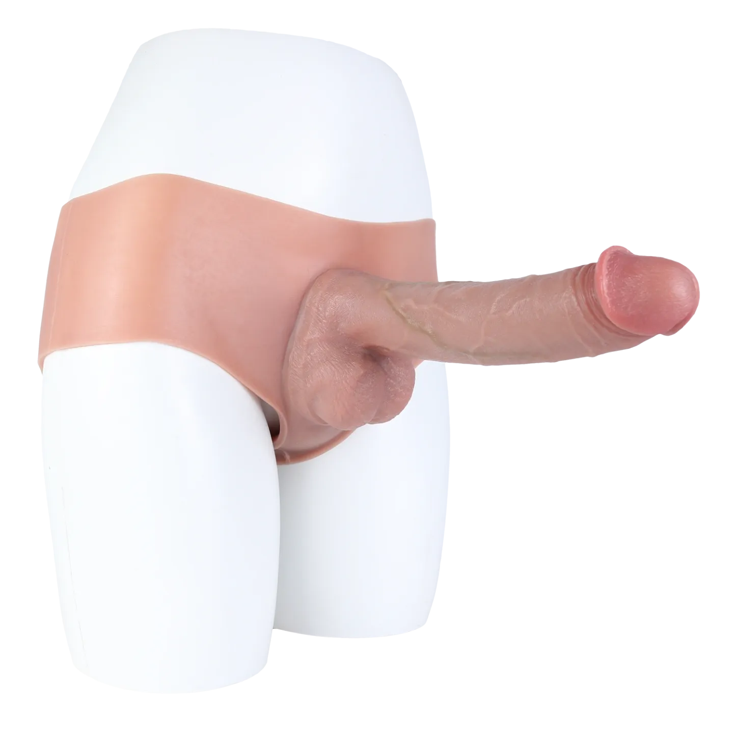 Owen Wearable Realistic Penis Sleeve - Skin-Safe Silicone with 3 Adjustable Plugs for Intimacy