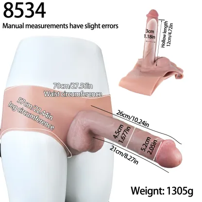 Owen Wearable Realistic Penis Sleeve - Skin-Safe Silicone with 3 Adjustable Plugs for Intimacy