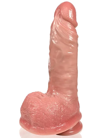 Sam 6"x1.8" Soft Flesh Fat Realistic Thrusting Dildo 