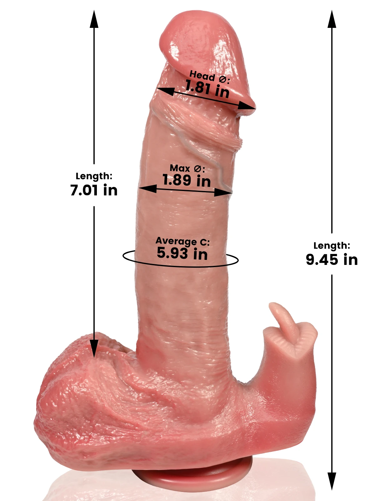 Billy 7"x1.9" Realistic Thrusting Dildo With Multiple Stimulation