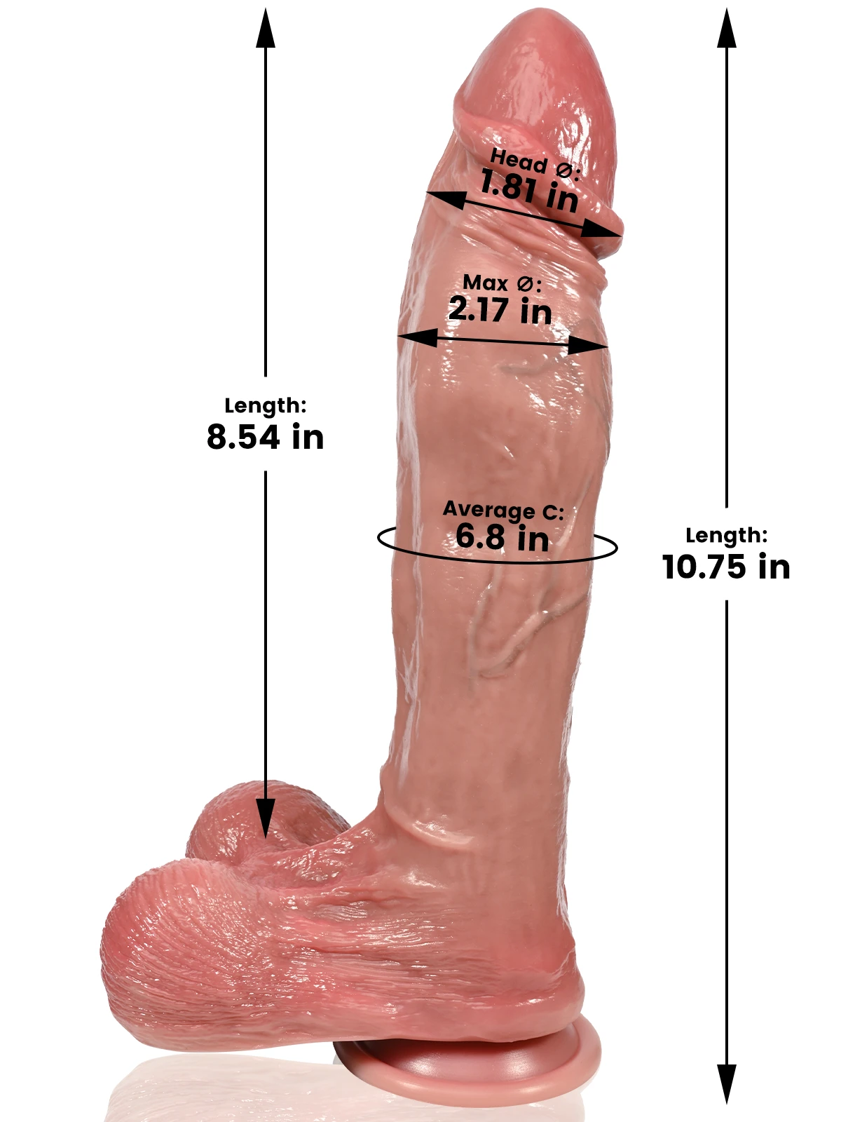 Joy 8.5"x2.2" Realistic Dildos With 10 Modes Thrusting and Vibrating