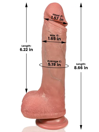 David 6.2"x1.7" Realistic Thrusting Dildo | Flesh Sliding Skin for Ultimate Pleasure